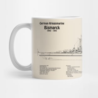 Bismarck - World War II Battleship of the Kriegsmarine - SDpng Mug